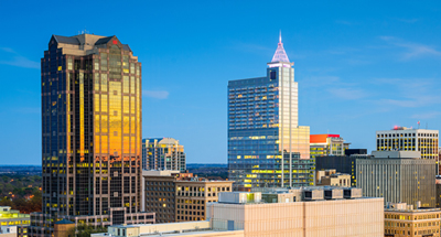 Photo of downtown Raleigh, NC for health and life insurance from minority African American agent J. Hunt.